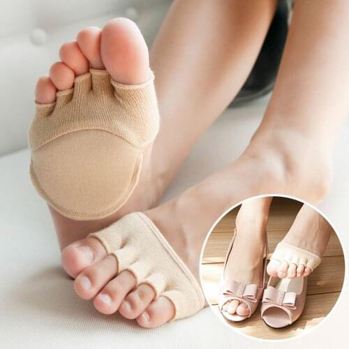 1 Pair Invisible Shock-absorption Forefoot Insoles for Women Shoes High Heel Breathable Shoe Insoles Footpad Women Shoes Cushion