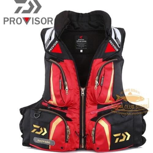 New DAWA Fishing Life Jacket Night Reflected Life Vest Multi-function Buoyancy Life Vest 120Kg Outdoors Swimming Sea Life Jacket