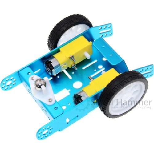 New Assembled aluminum alloy car Robotic car Smart car chassis alloy chassis DIY