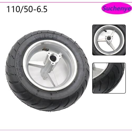 Wheel 90/65-6.5 Front or 110/50-6.5 Rear Rims Hub With Inner and Outer Tire for Pocket Bike 47cc 49cc 2 stroke Small Motorcyle