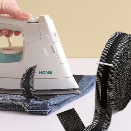 2/5M Pants Edge Shorten Self-Adhesive Pants Mouth Paste Foot Presser Apparel Sewing Fabric for Suit Jeans Trousers Skirts