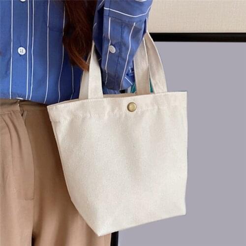 Hand-held Mini Bag Solid Shopping Handbags Women Vintage Tote Casual Shoulder Bag Zero Wallet Hasp Bucket Bag