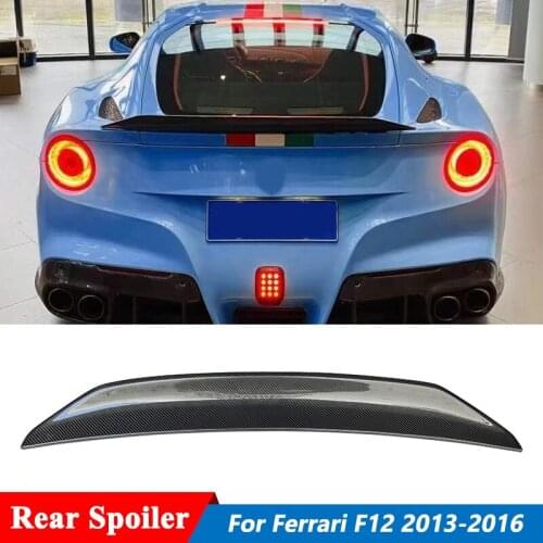 DM Style Carbon Fiber Back Trunk Wing Rear Spoiler For Ferrari F12 Tuning 2013-2016