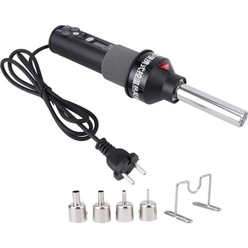 Hot Air Gun LCD Digital Display Thermostat Industrial 4 Nozzle 450W EU Plug AC 220V
