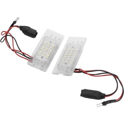 For-Touran 1T GP2/ Touareg /Polo 6R / Passat 3C B6 Car LED License Number Plate Light Lamp Lighting Indicators