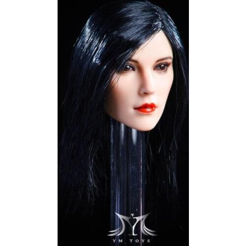 In Stock Collectible YMT017 1/6 Beautiful European Female Li Head Sculpt Craved Model for 12'' Suntan Action Figure Body