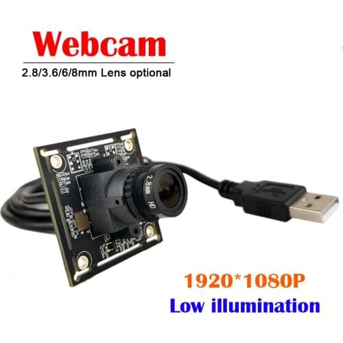 0.001Lux Low Illumination Starlight 2 Megapixel SONY IMX291 USB2.0 Webcam Module 1080P MJPEG YUY2 UVC Plug And Play USB Camera