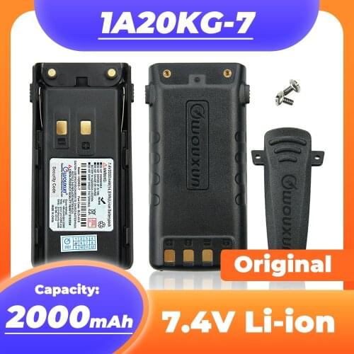 Wouxun 7.4V 2000mAh(14.8Wh) Li-ion Batterypack High Capacity For Wouxun Two Way Radio KG-UV9D(Plus) KG-D901 1A32KG-7