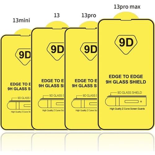 25PCS 9D Full Cover Tempered Glass For iPhone 13 11 Pro Max 13 Mini Protective Films For iPhone 12 11 X XS MAX XR Tempered Glass