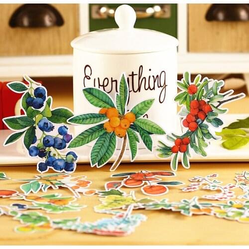 15pcs Cute kawaii self-made waterproof plant stickers/ fruit tree scrapbooking diary /decorative stickers/DIY craft photo albums