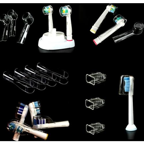 3-5pcs Travel Electric Toothbrush Heads Protective Cover Tooth Brush Heads Keep Clean Fit for Oral-B Brush Head Dust Cover Cap