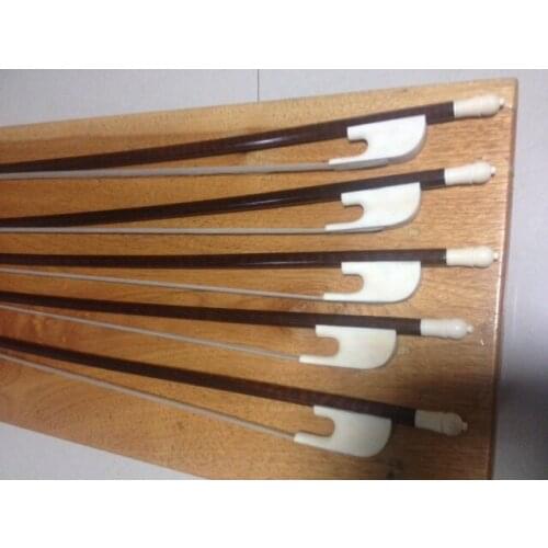 5pcs High quality Baroque violin bows 4/4 snake wood , bone bow frog