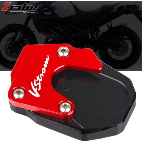 Motorcycle Accessories CNC Aluminum Side Stand Enlarger Plate For Suzuki VStrom 1000 1000XT 1050 XT GSX S1000 F 2019 2020 2021