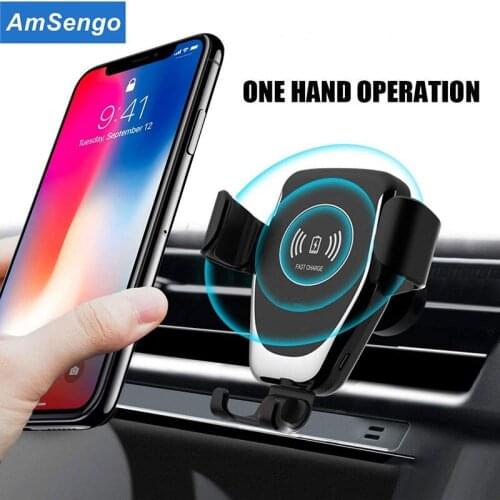 Automatic Gravity Qi Wireless Car Charger Mount For IPhone 11 XS XR X 8 10W Fast Charging Phone Holder for Samsung S20 S10 S9