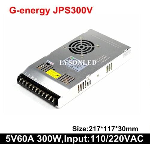 G-energy JPS300V Slim 5V 60A 300W LED Display Switching Power Supply 110/220V AC