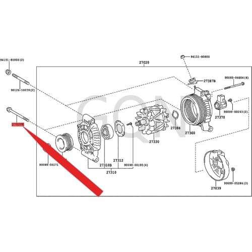 Bolt (for generator) 2009-Toy ota MAJ ES TA generator screw fork bolt screw generator belt tensioner screw bolt