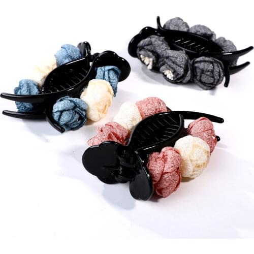 EASYA Fashion Korean Style Flower Hair Claw New Girls Hairpin Clips Foe Women Dressing Hair Accessories Hearwear Barrettes