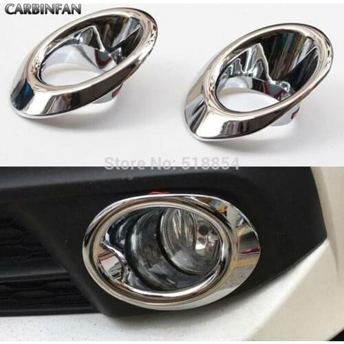 CHROME FRONT FOG LIGHT LAMP COVER TRIM BEZEL BUMPER HOOD INSERT LID RING FRAME GARNISH 2PCS/SET FIT FOR 2016 2017 HONDA CIVIC