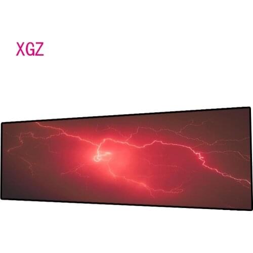 XGZ Red Lightning Sky Storm Gaming Mouse Pad Large Player Computer Lock Edge Mouse Pad XXL Laptop Keyboard Pad Desk Pad 400*900
