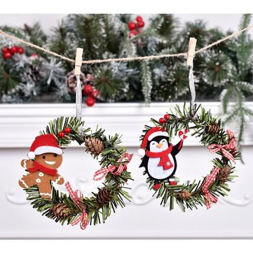 15cm Snowflake pine needles artificial plants christmas decorative flower wreath diy gifts wedding bridal accessories clearance