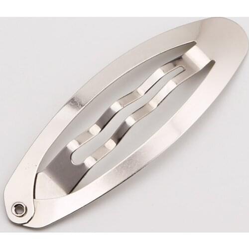 20pcs Metal Hair Clips Base 50/60mm Oval Hairpin Blank Settings DIY Girls Women Hairpins Accessories For Handmade Jewelry Making