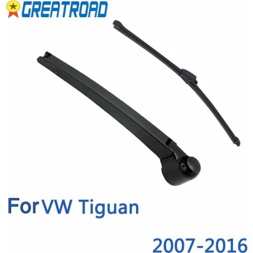 Wiper 13" Rear Wiper Blade & Arm Set Kit For VW Tiguan 2007-2016 Windshield Windscreen Rear Window