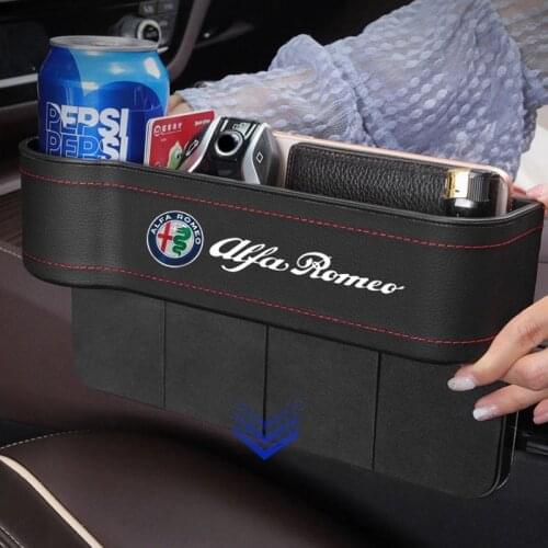Leather Car seat gap storage box is suitable for Alfa Romeo Giulia Stelvio Interior decoration Accessories