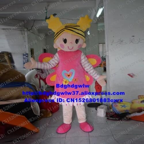 Fairy Apsara Nymph Peri Girl Lassock Mascot Costume Adult Cartoon Character Commercial Strip Drive Grand Bodog Casino zx2264