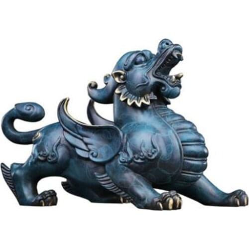 COPPER PI XIU STATUE PLACED PIECES OF FENG SHUI HOME DECORATION HOTEL OFFICE FAMILY DECORATION ACCESSORIES HOME DECOR