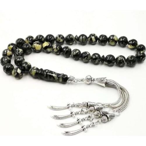 Black Resin Tasbih Ramadan gift Mans Rosary Muslim Luxurious bracelet eid Tesbih 33 Beads Fragrant Misbaha