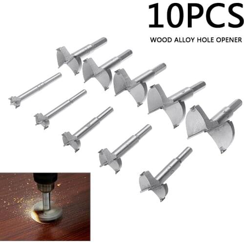 10Pcs Woodworking Forstner Drill Bits Sets 15~60mm Wood Drill Knothole Drill Hinge Drill Woodworking Hole Saw For Power Tools