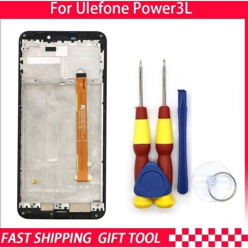 New original For Ulefone Power 3L Touch Screen +LCD Display Digitizer Assembly+ Frame Replacement Parts+Disassemble Tool