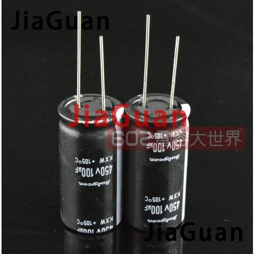 10PCS new RUBYCON 100UF 450V KXW series 18X35mm 105 degree 100uf450v hot sale 450V100UF 100uf/450v