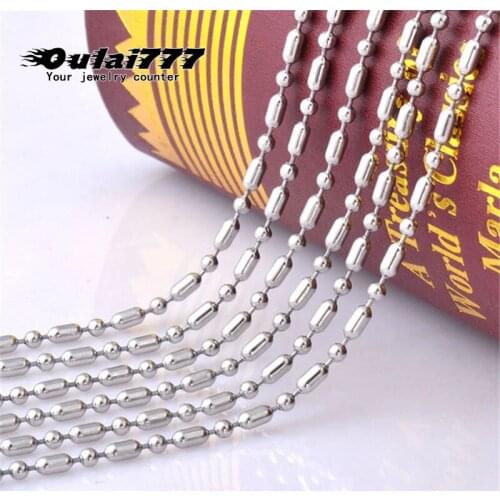 Wholesale stainless steel Steel color necklace women jewelry on the neck fashion necklaces long chain gifts for male Accessories