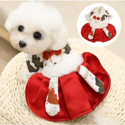 Dog Dress Vintage Pet Clothing Universal Cosplay Lovely Thickened Pet Dogs Cats Princess Dress