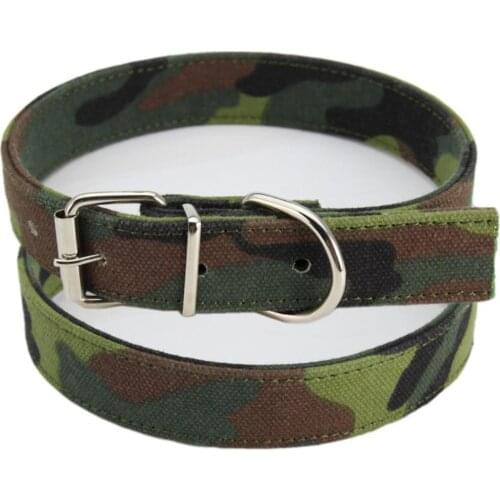 Adjustable Camouflage Canvas Outdoor Training Dog Collar Necklace Pet Supplies for Pet Products Dog Accessories equipment tool