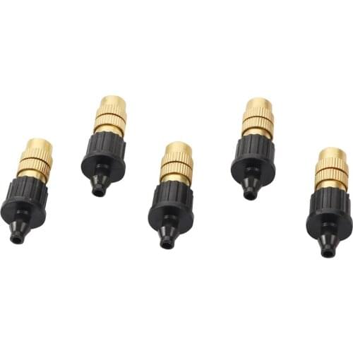 Adjustable Barbed Brass Misting Nozzles Garden Gardening Irrigation Sprinkler Copper Cooling Humidify Disinfection Sprayer 15pcs