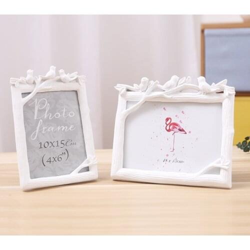 Retro Resin 3D Bird Photo Frame Creative Vintage Birds Tree Picture Wedding Bedroom Desktop Decor Ornaments Gift ZM717