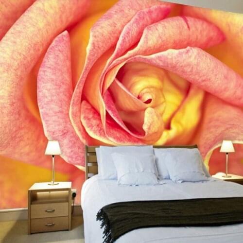Romantic roses large murals 3d wallpaper minimalist modern bedroom living room backdrop wallpaper Custom Size