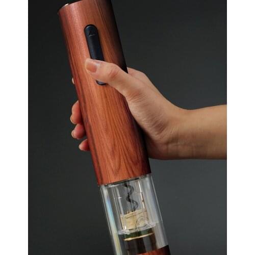 Luxury Wooden Wine Opener Creative Multifunctional Automatic Bottle Openers Electric Elegant Abridor De Vinho Kitchen Tools DI50