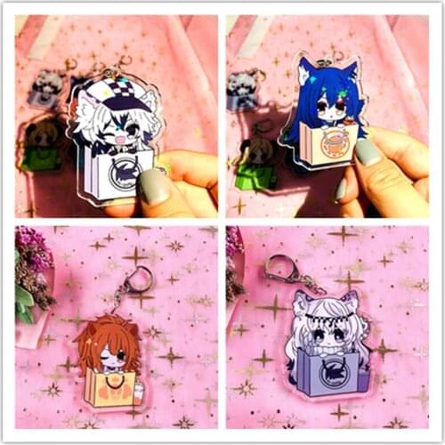 Tomorrows Ark Double-sided Laser Transparent Keychain Creative and Interesting Student Backpack Cute Decorative Accessories