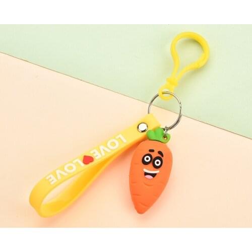 Fruit Watermelon Key Chain Turn Pineapple Key Rings Strawberry Key Holder Fresh Cactus Keychain Jewelry Key Ring Holder EH011