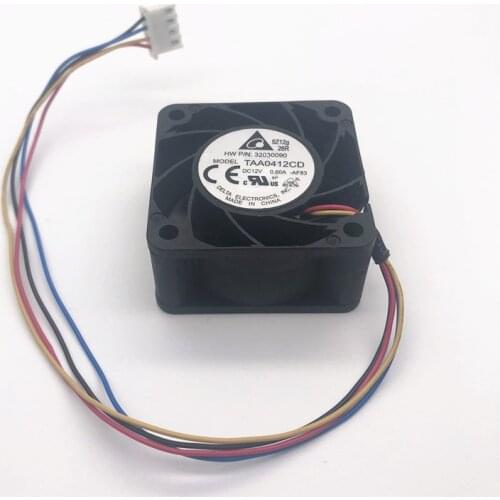 OriginalDelta TAA0412CD 40mm 40x40x20mm server fan 4020 12v 0.6A 4cm server inverter 18600RPM cpu axial blower cooling fan 4PIN