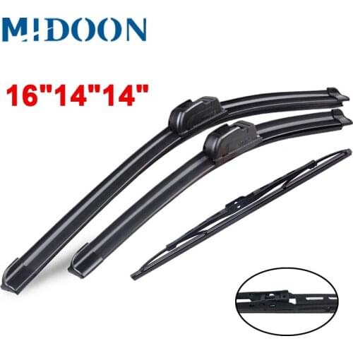 MIDOON Wiper 3Pcs/set Front Wiper Blades For Toyota FJ Cruiser 2010-2014 Windshield Windscreen Front Window