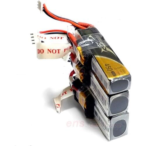 TATTU 2S 3S 4S 450mah 75c FPV lithium battery 7.4 11.1 14.8V