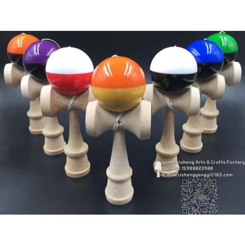 TWB retail pu paint half piece Game ball skills with a sword jade jade sword ball kendama