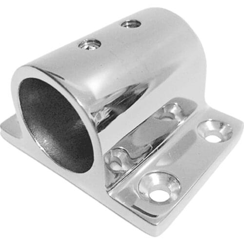 High Polished Stainless Steel Boat Hand Rail Fitting 22mm Rectangle Base