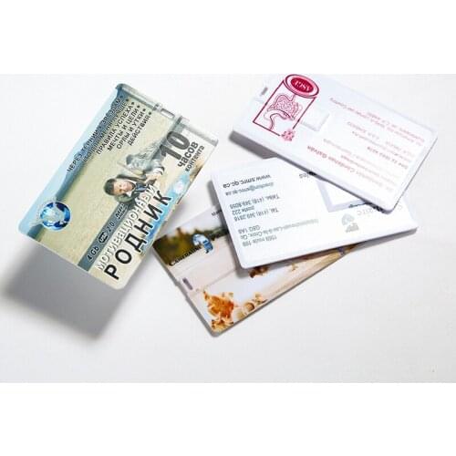 50pcs/lot High Quality USB Flash Drive 16GB 32GB Memory Stick Pen Drive 64GB 16GB 4GB Memoria U Disk Credit Card Business Gift