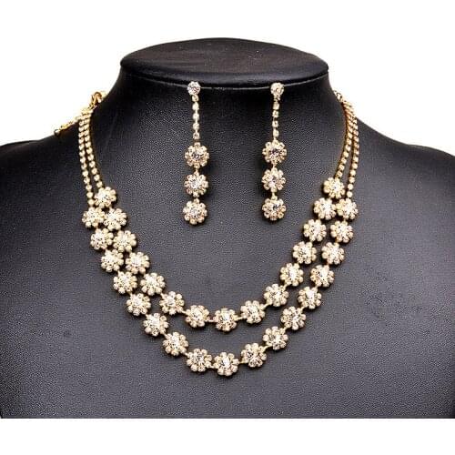 Jewelry & Accessories,Fashion Jewelry Sets. Bridal jewelry, Wedding jewelry, Zircon necklace earrings set