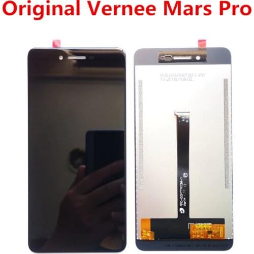 Black Original 5.5" For Vernee Mars Pro FHD LCD Display+Touch Screen Panel Digital Replacement Parts Assembly Glass